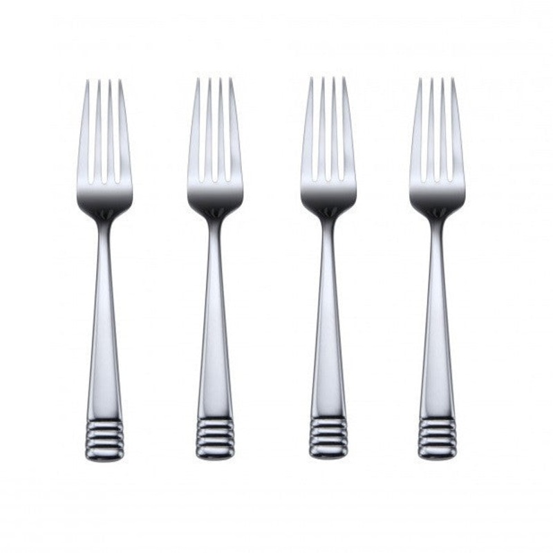 Oneida Culinaria Set of 4 Dinner Forks – 8″ long Heavy stainless Flatware