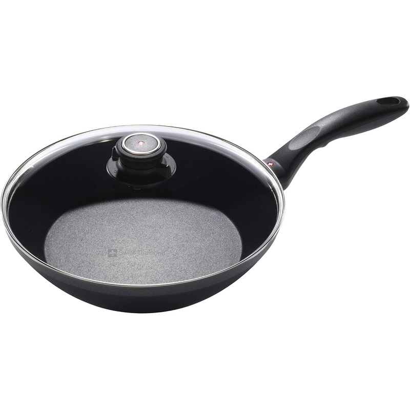 Swiss Diamond – 10.25″ EDGE Stir Fry Pan w/Glass Lid