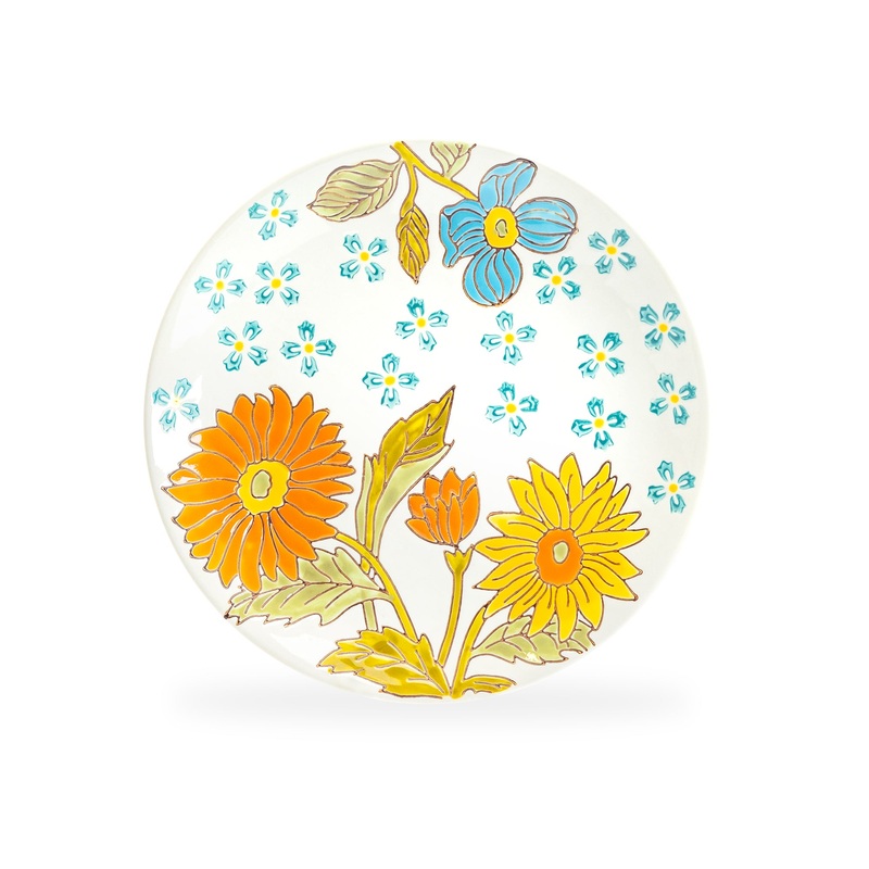 8″ Daisy Hand Crafted and Painted Dessert/Salad Plate