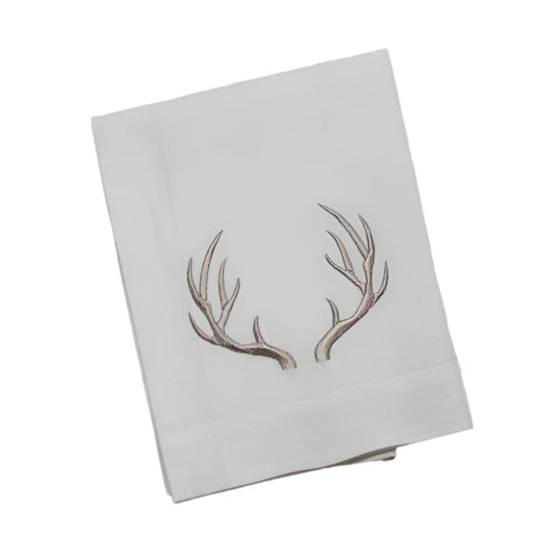 Antler Tri-Fold Napkin, Ivory