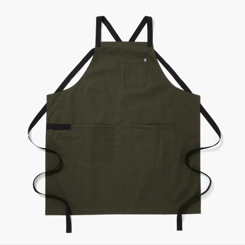 Hedley & Bennett Crossback Apron – Olive