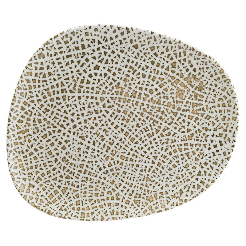 Lapya Wood 13″ x 10.75″ Organic Decorated Porcelain Plate