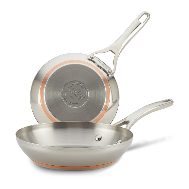 Nouvelle Copper Stainless Steel 8″ & 9.5″ Frying Pan Set
