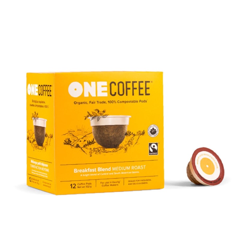 OneCoffee Breakfast Blend Single-Serve Pods (Box of 18)