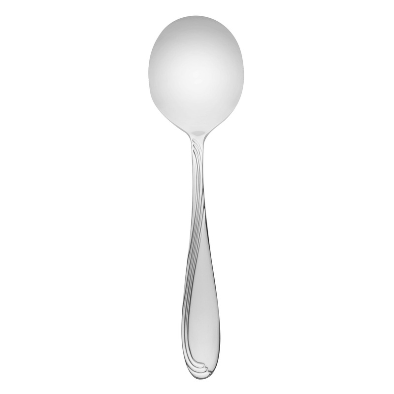 Oneida 2201SBLF Scroll 6″ 18/10 Stainless Steel Extra Heavy Weight Bouillon Spoon – 12/Pack