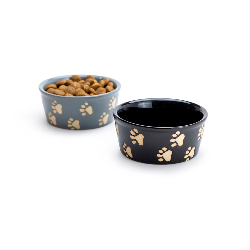 4.75″ Paw Print Ceramic Pet Bowl
