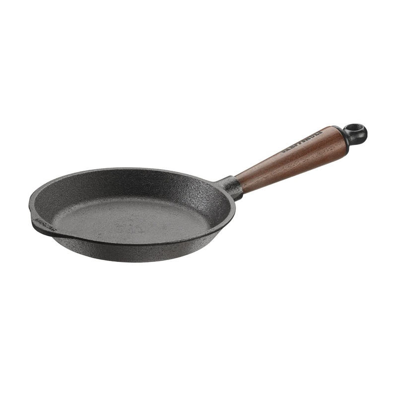 7 inch Cast Iron Skillet With Walnut Handle by Skeppshult
