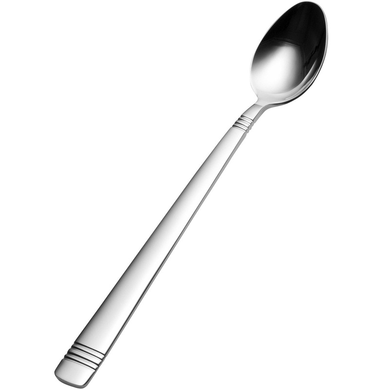 Bon Chef S2602 Julia 7 11/16″ 18/10 Stainless Steel Iced Tea Spoon – 12/Pack
