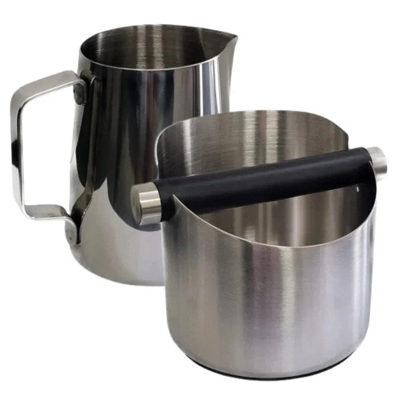 HCS Stainless Steel Knock Box + Milk Jug(550ml)