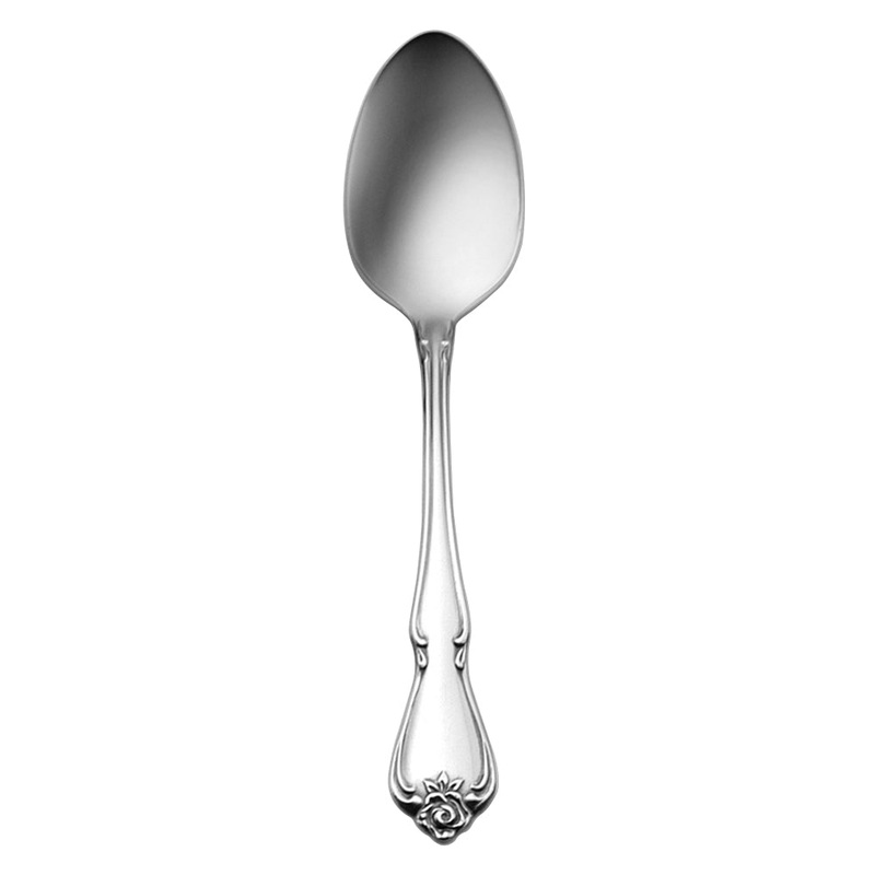 Oneida 2552STSF Arbor Rose 6″ 18/10 Stainless Steel Extra Heavy Weight Teaspoon – 12/Pack