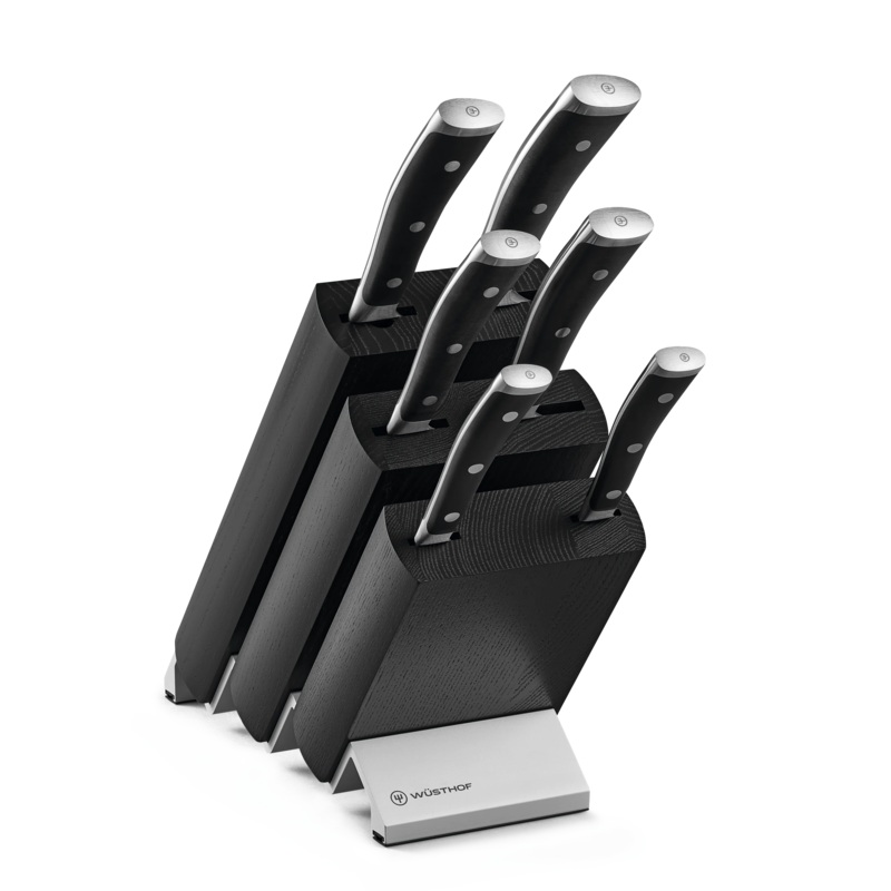 Wusthof Classic Ikon – 7 Pc. Knife Block Set, Black