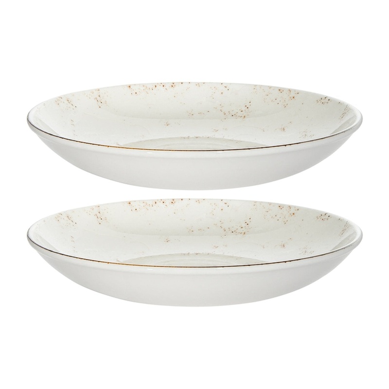 Grain dia.11″ h:2.5″ 57 oz. Round Decorated Porcelain Bowl (Set of 2)