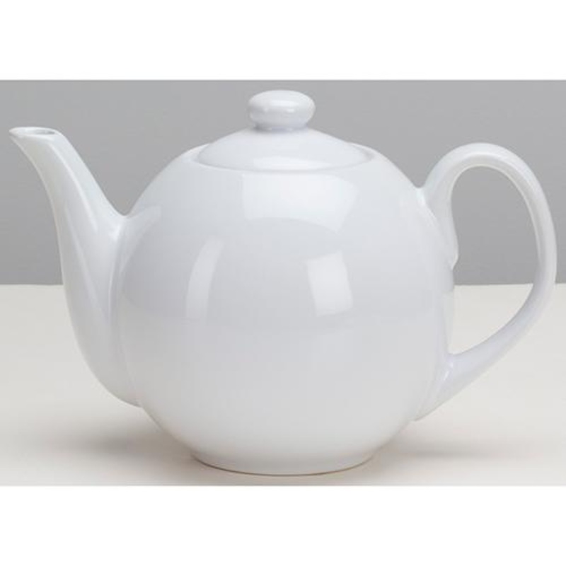 OmniWare Teaz Cafe 40oz Teapot With Infuser – White