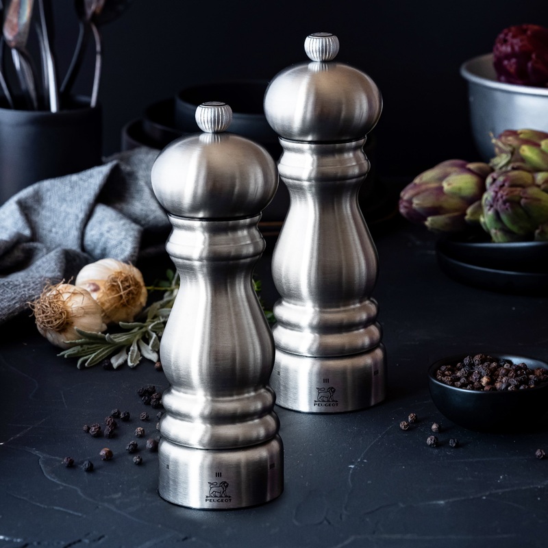 Peugeot Paris Stainless Steel 7″ u’Select Salt & Pepper Mill Set