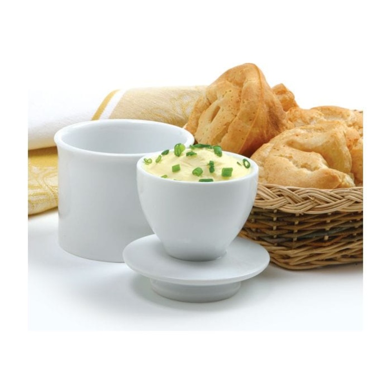 White Porcelain Butter Keeper by Norpro