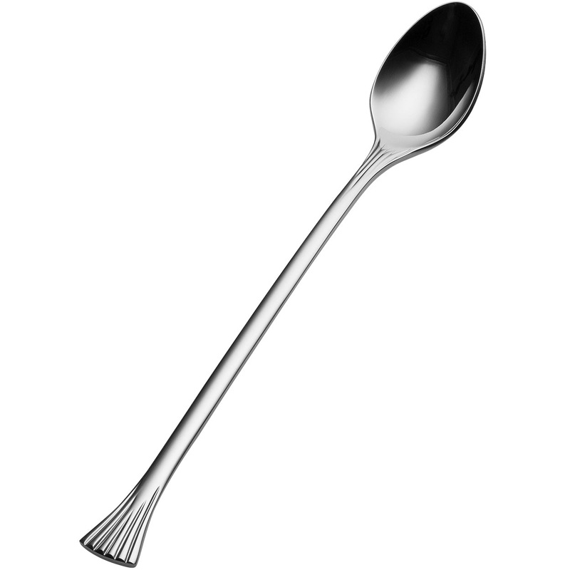 Bon Chef S2802 Mimosa 7 3/4″ 18/10 Stainless Steel Extra Heavy Weight Iced Tea Spoon – 12/Pack