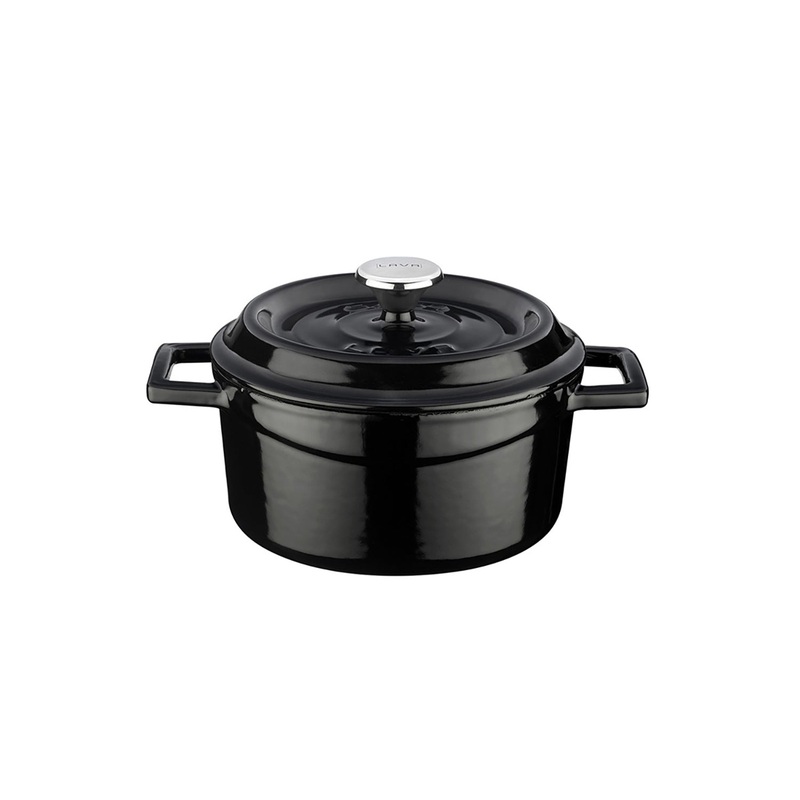 Cast Iron dia.5.5″ h:2″ 26 oz. Round Black Cast Iron Dutch Oven