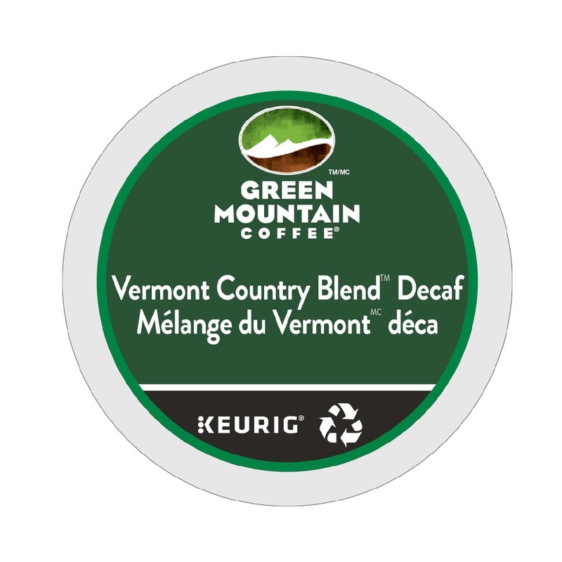 Green Mountain Decaf Vermont Country Blend K-Cup Recyclable Pods (Case of 96)