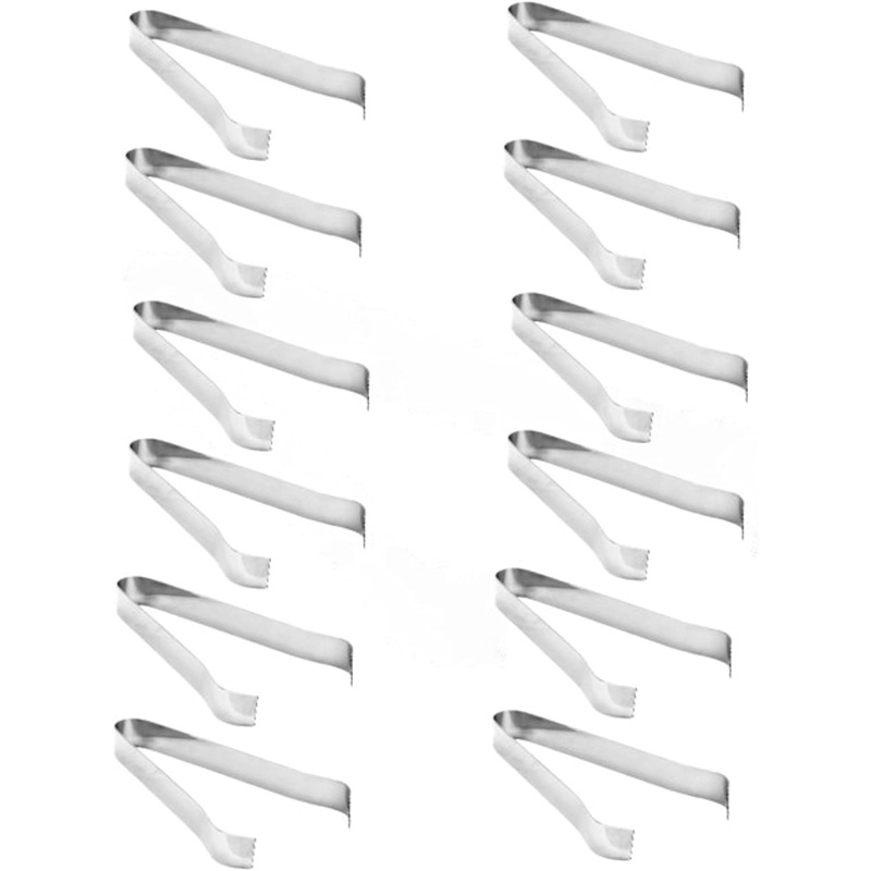 Stainless Steel Pom Tong Set of 12- Serving Tongs Stainless Steel Food Tongs Cooking Tongs Kitchen Tiny Tongs for Appetizers Tea Party Coffee Bar and Desserts