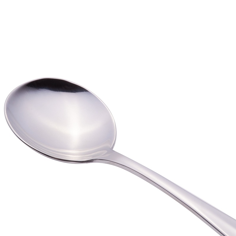 World Tableware 213 016 Baguette 6 1/8″ 18/0 Stainless Steel Heavy Weight Bouillon Spoon – 12/Pack