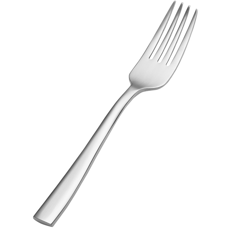 Bon Chef S3007 Manhattan 6 3/4″ 18/10 Stainless Steel Extra Heavy Salad / Dessert Fork – 12/Pack