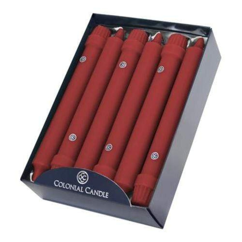 Colonial Candle Classic Taper 8in – Red