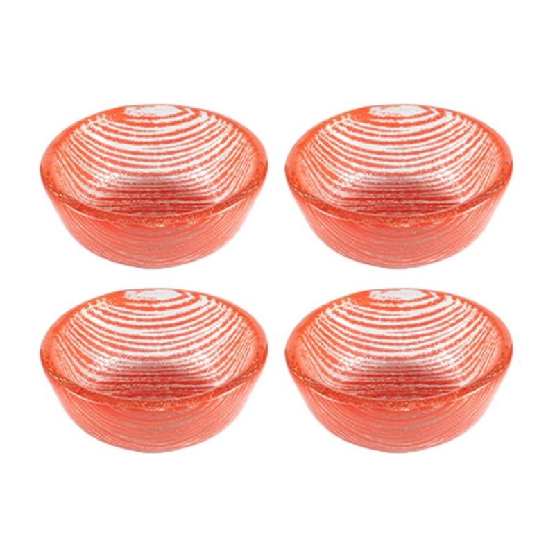 Glass Dinnerware dia.2.75″ h:1.25″ 4 oz. Round Red Glass Ramekin (Set of 4)