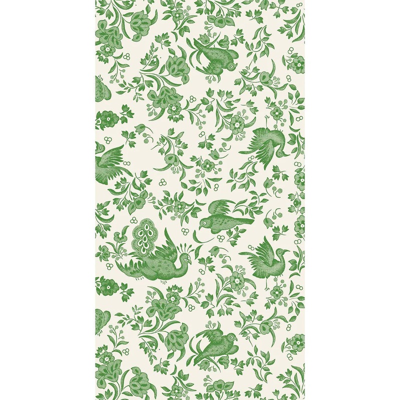 Hester & Cook Green Regal Peacock Guest Napkins