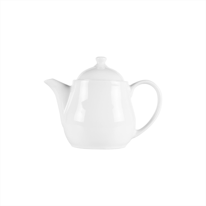 Porcelain Delta-Coupe dia.6″ h:3″ 13 oz. Round White Porcelain Coffee/Tea Pot