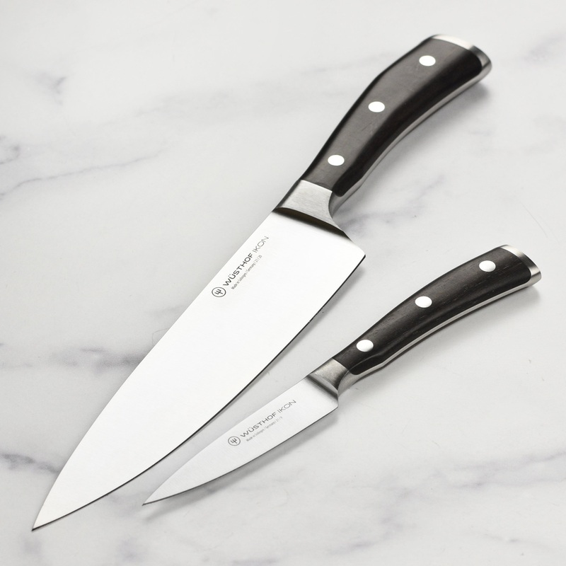 Wusthof Ikon Blackwood 2 Piece Chef’s & Paring Knife Set
