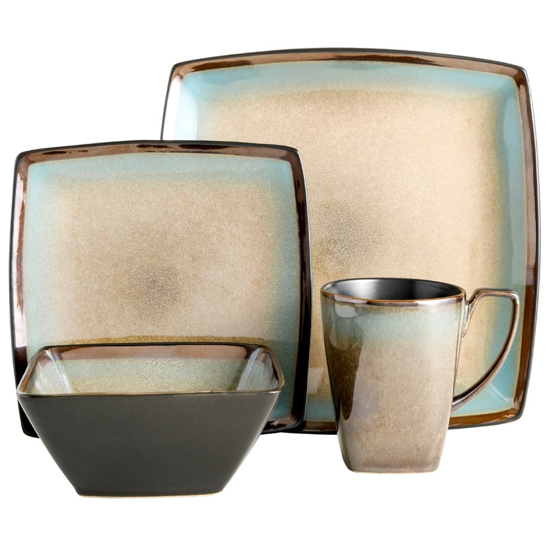 Gibson Elite Tequesta 16-Piece Reactive Stoneware Dinnerware Set