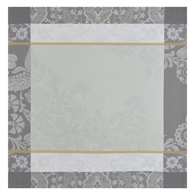 Le Jacquard Franais- Voyage Grey Coated Cotton Napkin (23″ Sq, Set of 4)
