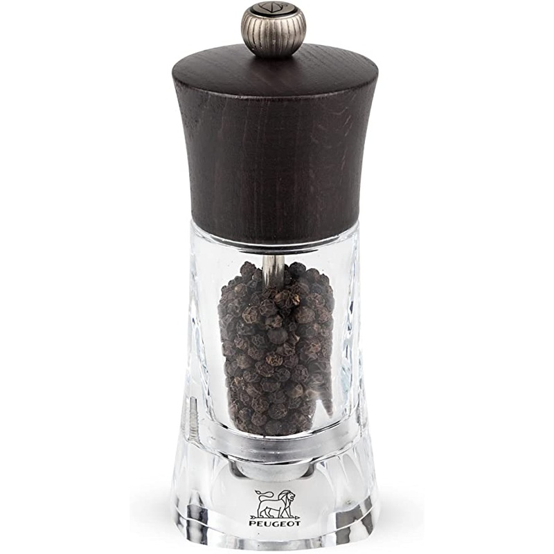 Peugeot Oleron Pepper Mill Acrylic/Wood Chocolate – 14cm/5″