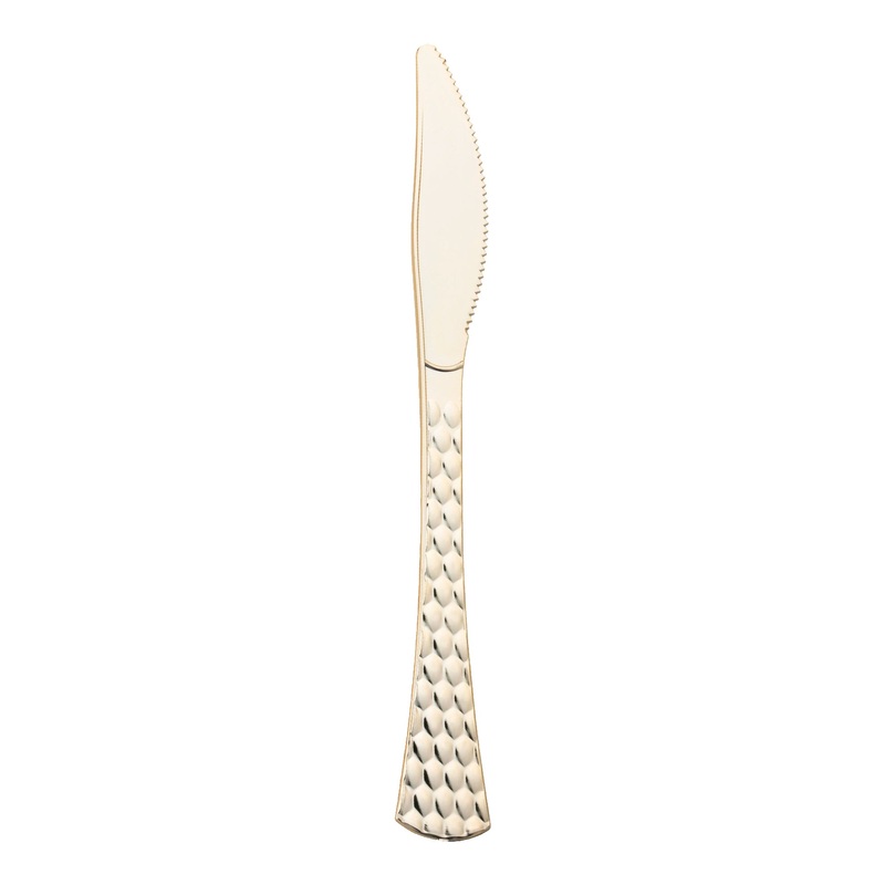 Shiny Gold Glamour Cutlery Disposable Plastic Knives