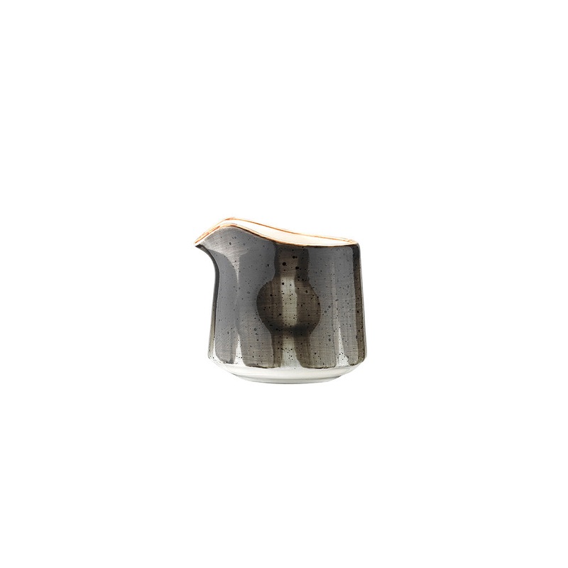 Space dia.2.25″ h:2″ 2 oz. Round Grey Porcelain Creamer