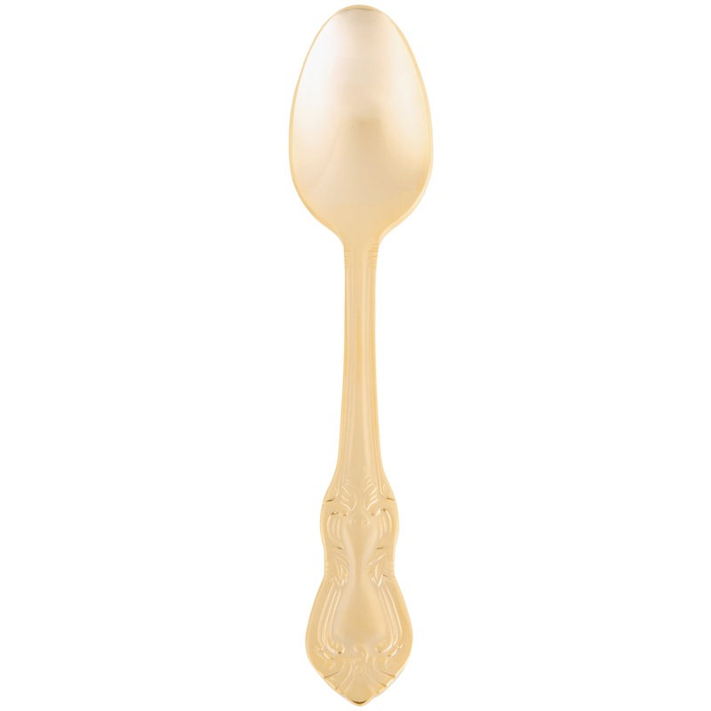 10 Strawberry Street CRWNGLD-TS Crown Royal 6 1/4″ Gold Plated 18/0 Heavy Weight Stainless Steel Teaspoon – 12/Pack