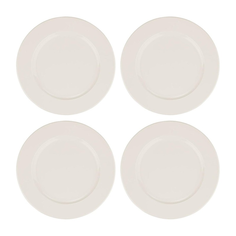 Banquet dia.7.5″ Round Warm White Porcelain Plate (Set of 4)