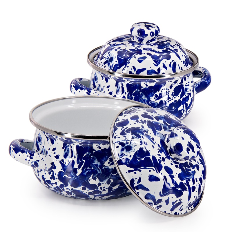 Cobalt Swirl Petite Tureens – Set of 2
