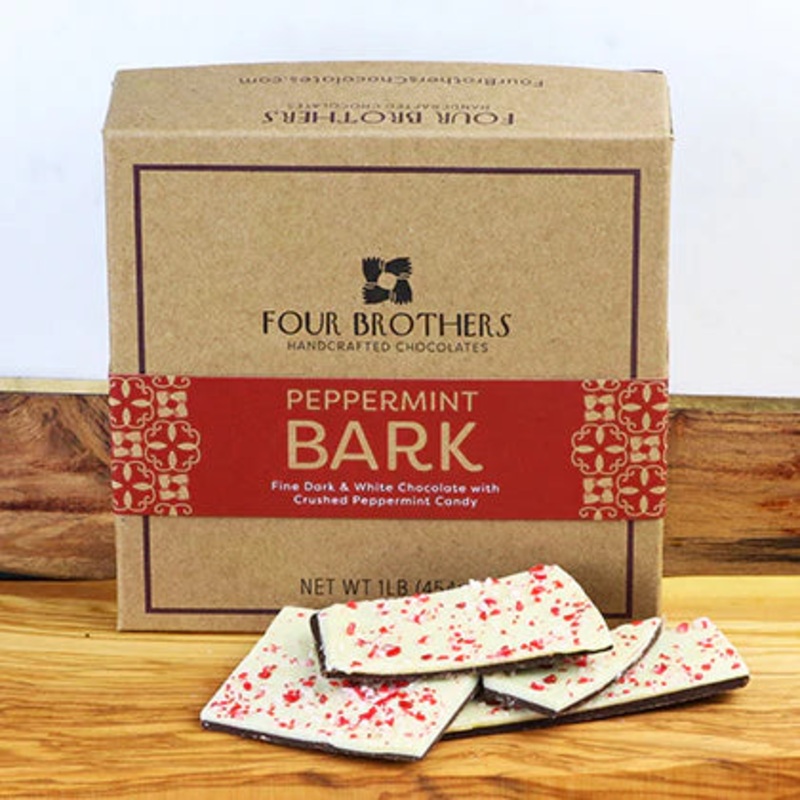 Four Brothers 1 lb. Peppermint Bark Gift Box