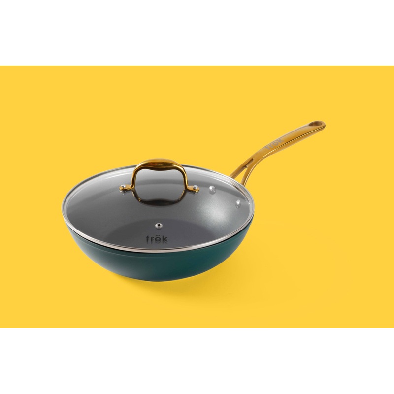 Frok 11″ All-In-One Exclusive Non-Stick Fry Pan Meets Wok w/ Lid