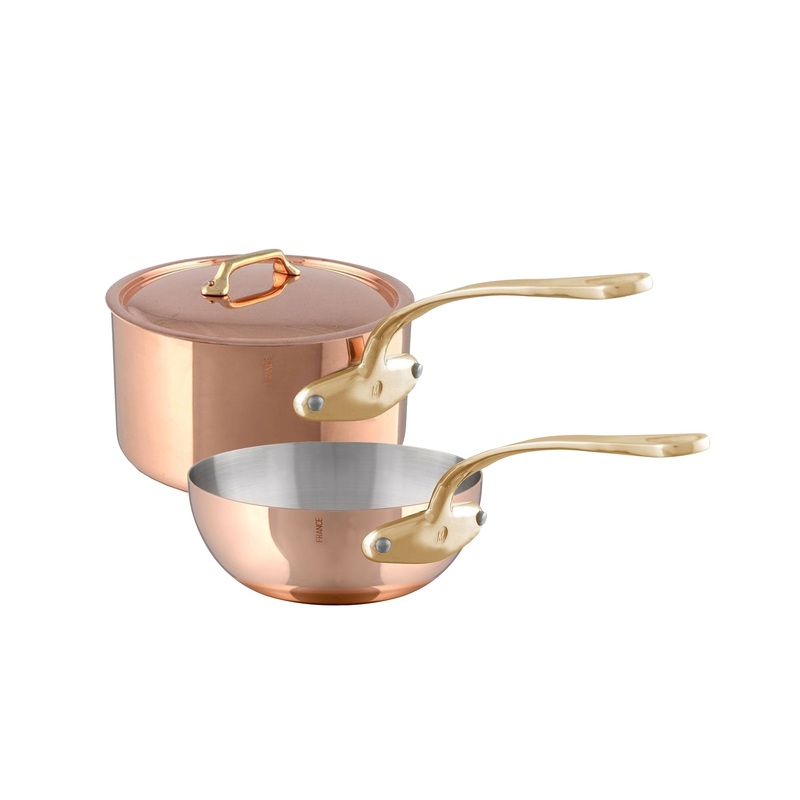 Mauviel M’Heritage M’200 B Copper 3-Piece DeLuxe Cookware Set