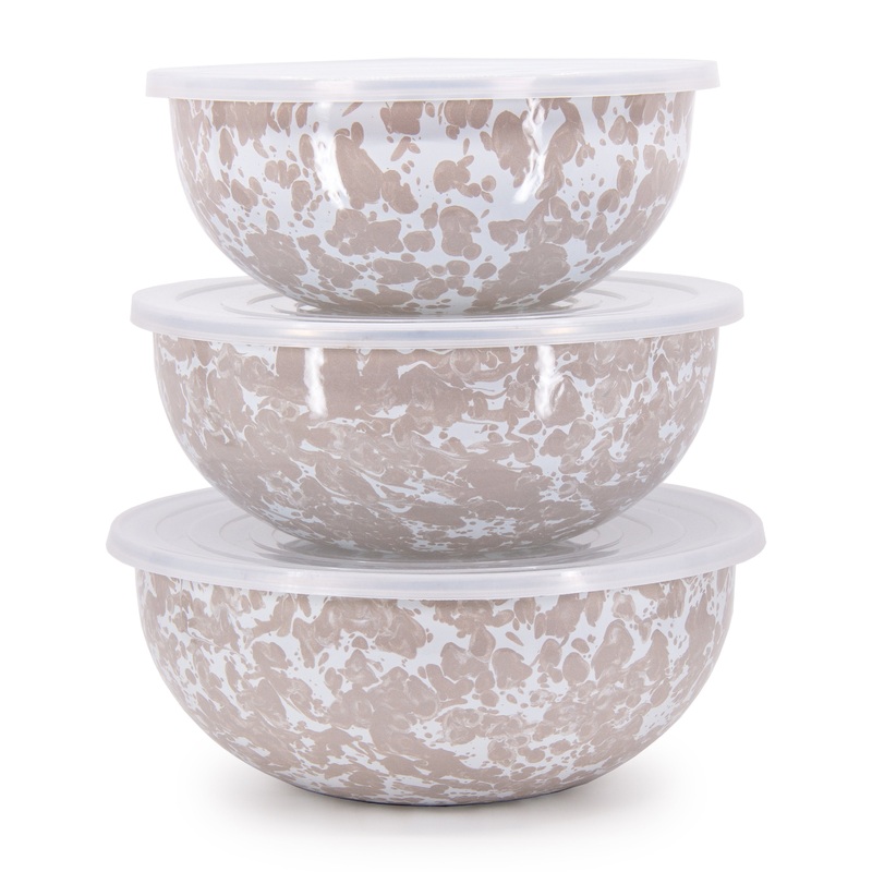 Taupe Swirl Mixing Bowls