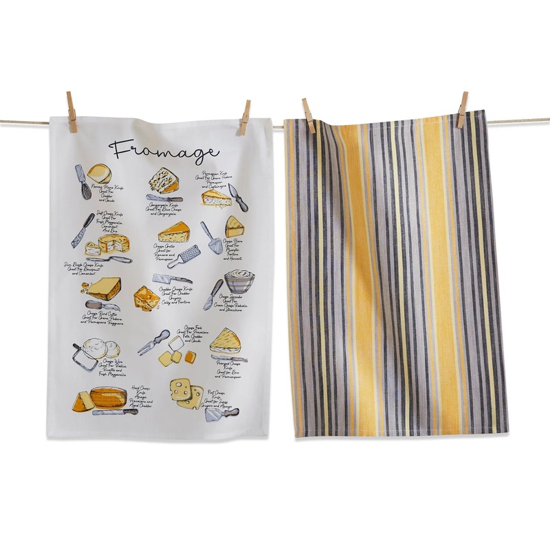 Fromage Dishtowel Set Of 2