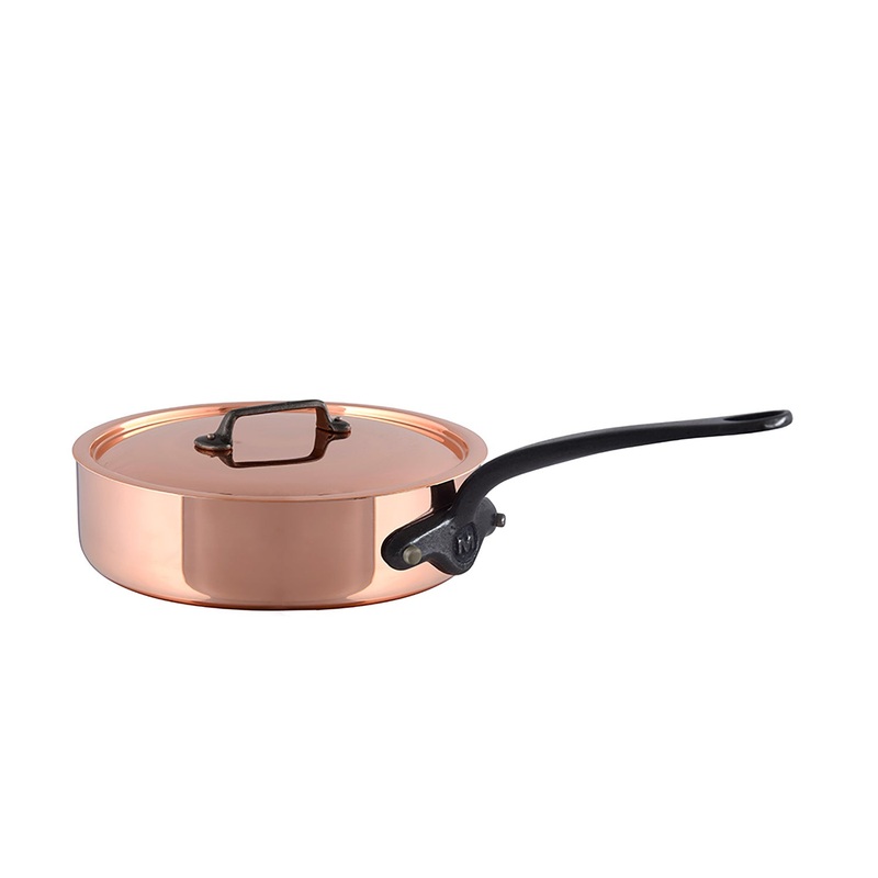 Mauviel M’150 Ci Saute Pan With Lid, 10.2 Inch