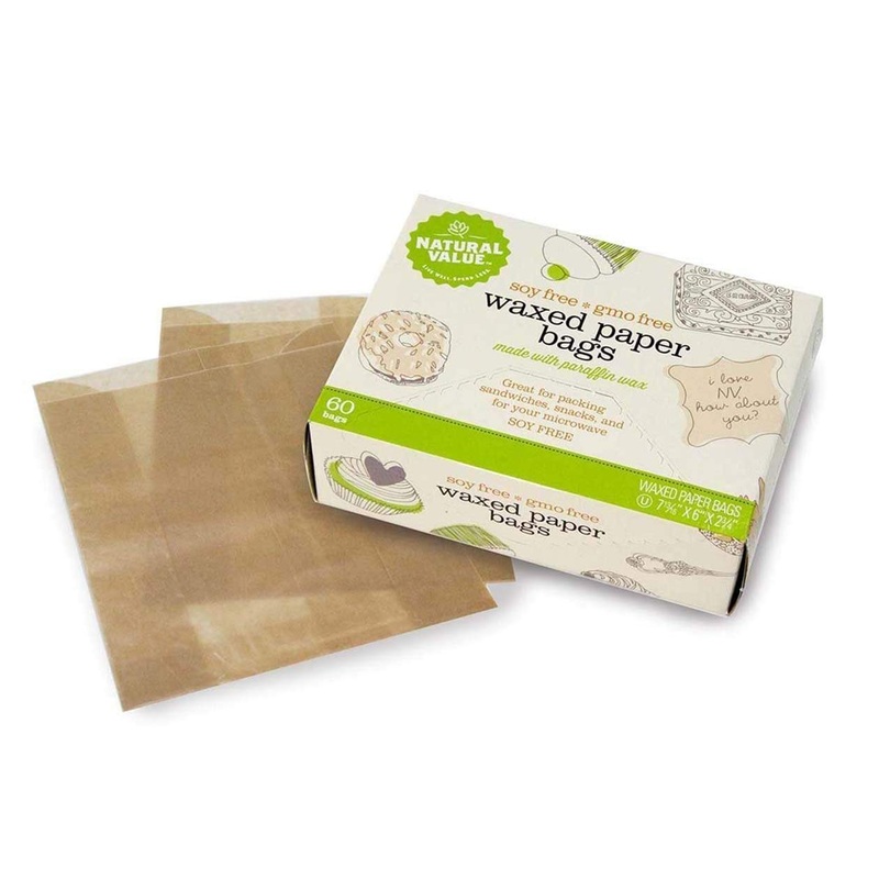 Natural Value Waxed Paper Bags (60 pack)