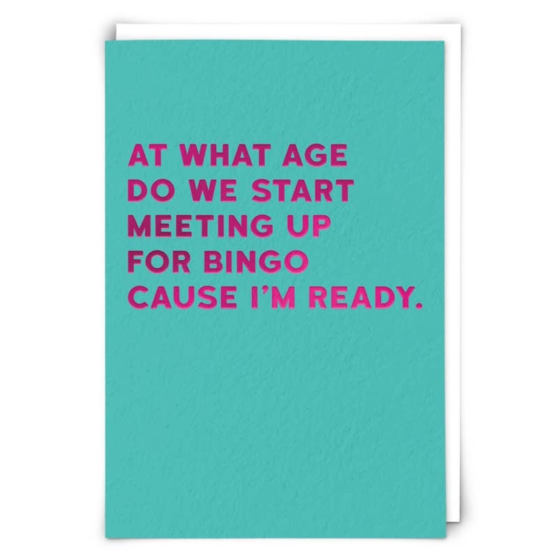 Redback Bingo Greetings Card