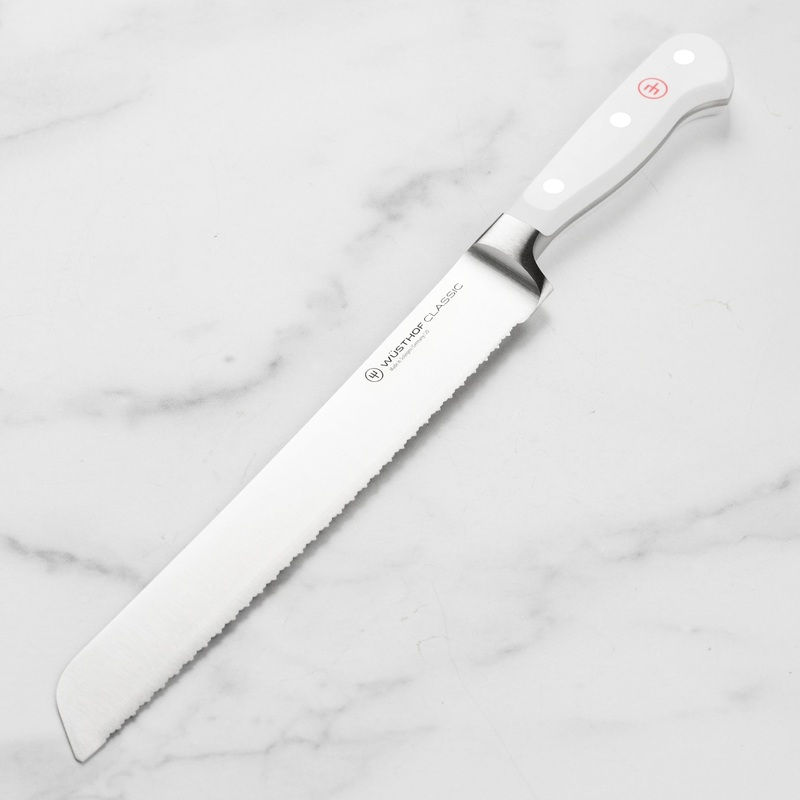 Wusthof Classic White 9″ Double Serrated Bread Knife