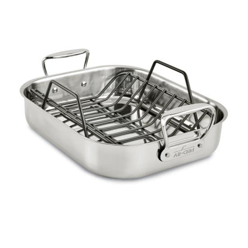 All Clad – Small Roaster w/ Nonstick Rack Stainless Collection