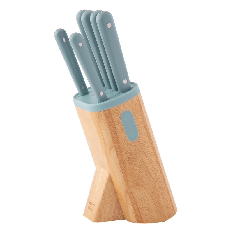 BergHOFF Leo Slate Stainless Steel 7Pc Knife Block Set
