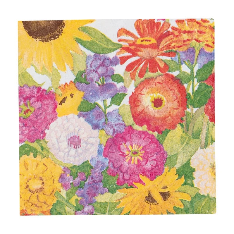 Caspari Midsummer Blooms Cocktail Napkins – 20 Per Package
